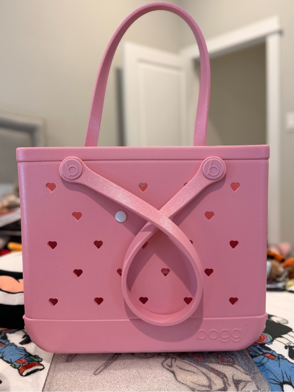 Pink Heart-Pattern BOGG BAG